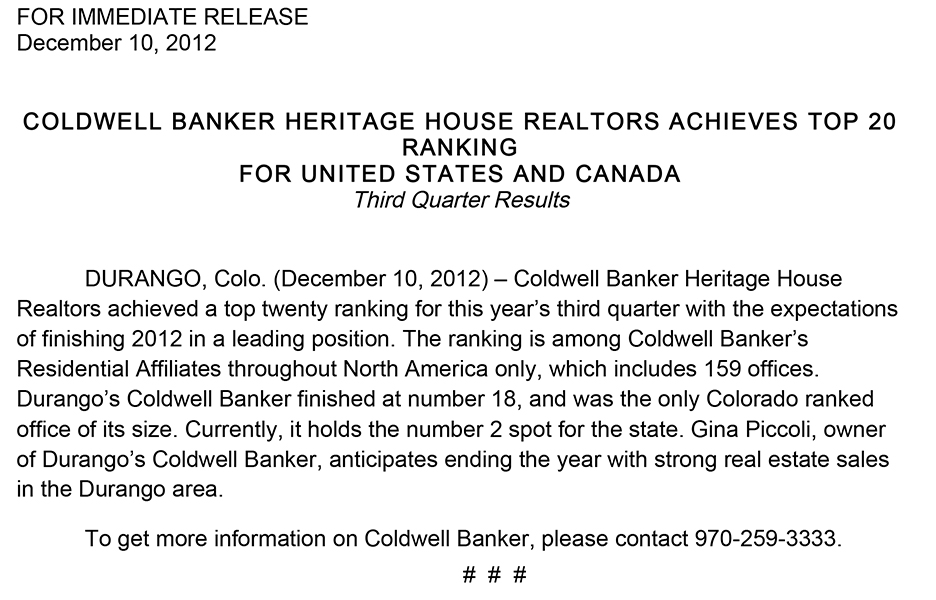 coldwell banker results