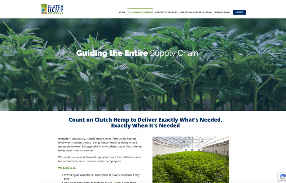 Clutch hemp holdings website about page